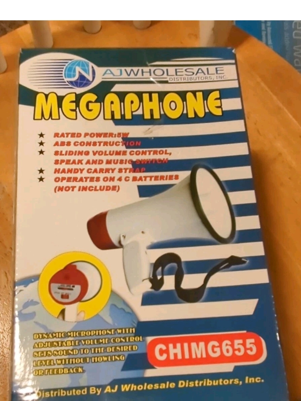 White and Red Megaphone CHIMG655